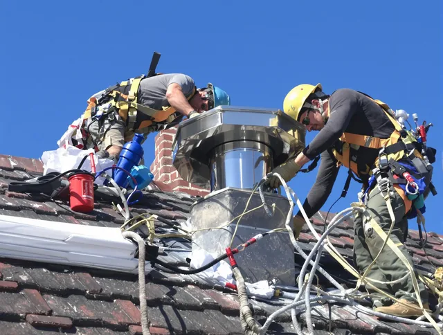 Protective chimney cap installed by Lake Forest Chimney Sweep in Lake Forest, CA