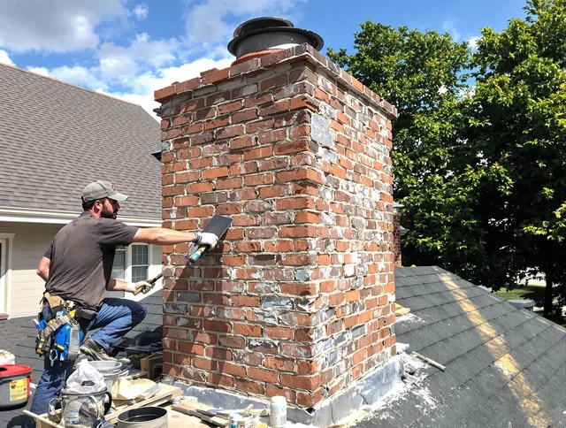Completed chimney rebuild by Lake Forest Chimney Sweep in Lake Forest, CA