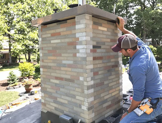 Lake Forest Chimney Sweep completing a modern chimney remodel in Lake Forest, CA