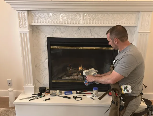 Lake Forest Chimney Sweep performing fireplace maintenance in Lake Forest, CA